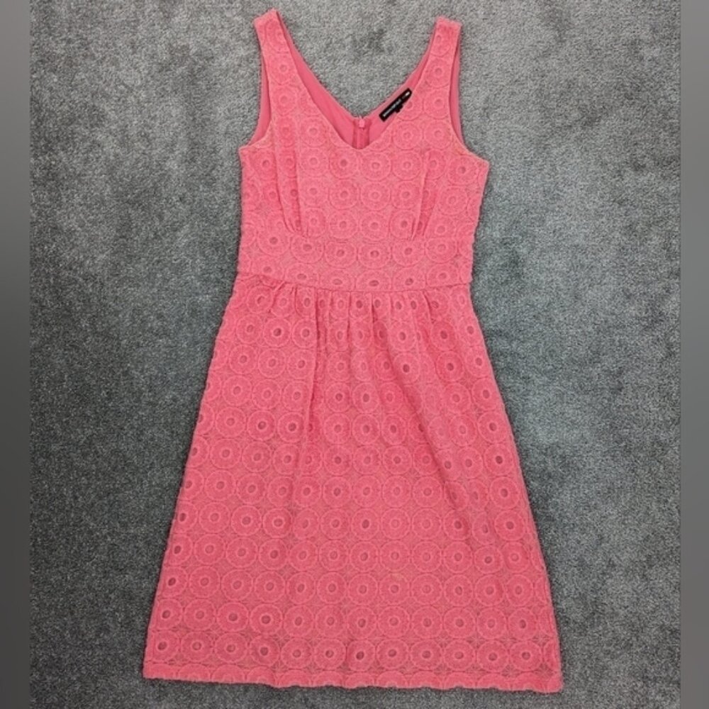 Banana Republic Rare MadMen series coral crochet lace dress size 0